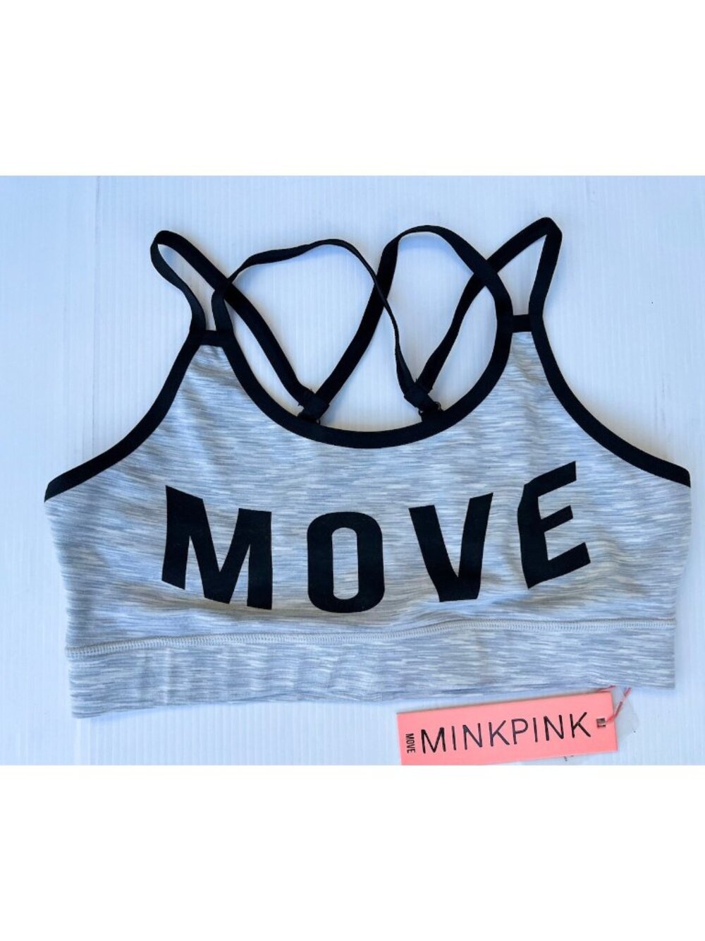 MINKPINK Move Racerback Crop Top L | Black | Activewear | NWT Poshmark Descript - Picture 12 of 12